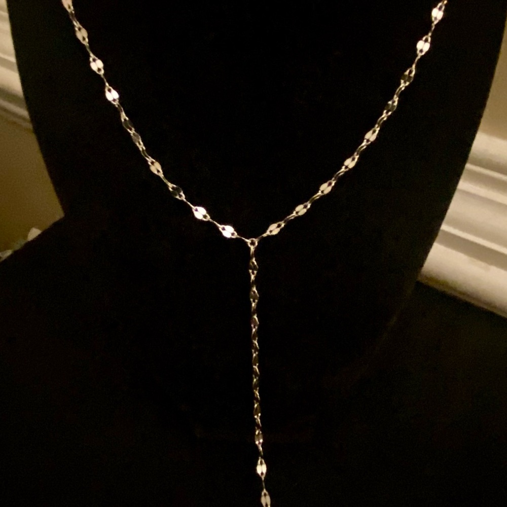 ✨SALE✨ 
925 Sterling Silver 26” Lariat Y Chain Necklace